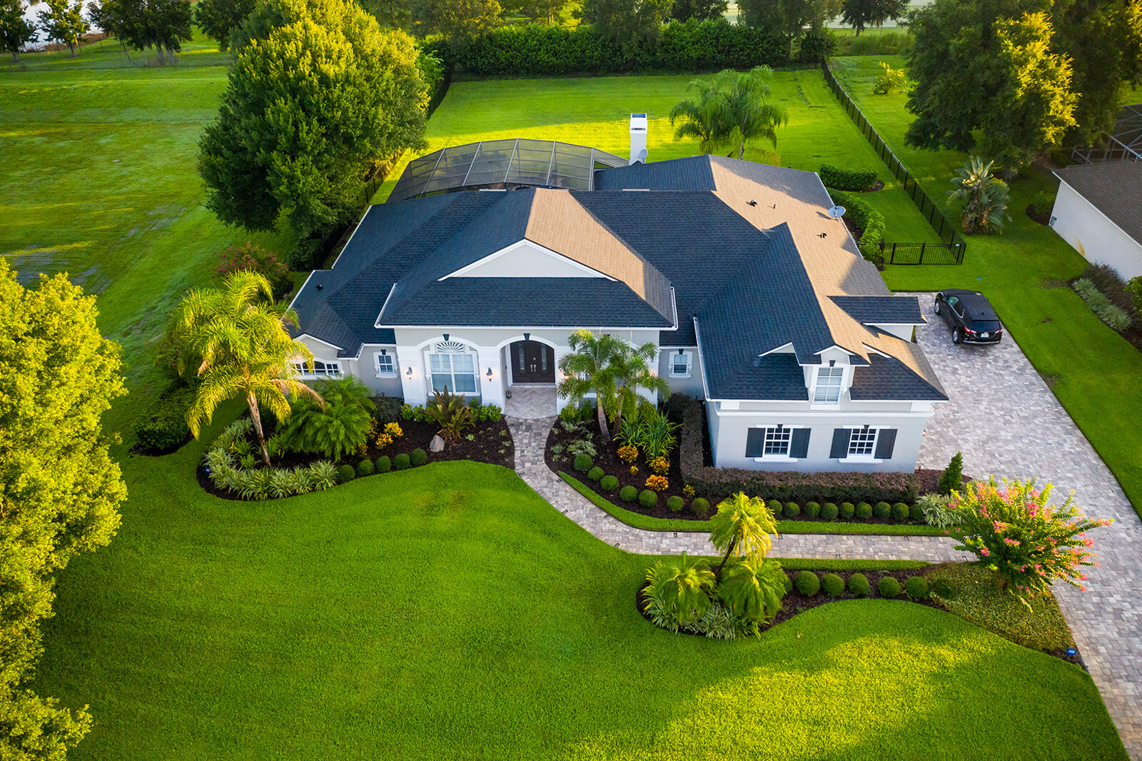 A modern Florida home whose landscape reflects coordinated planning
