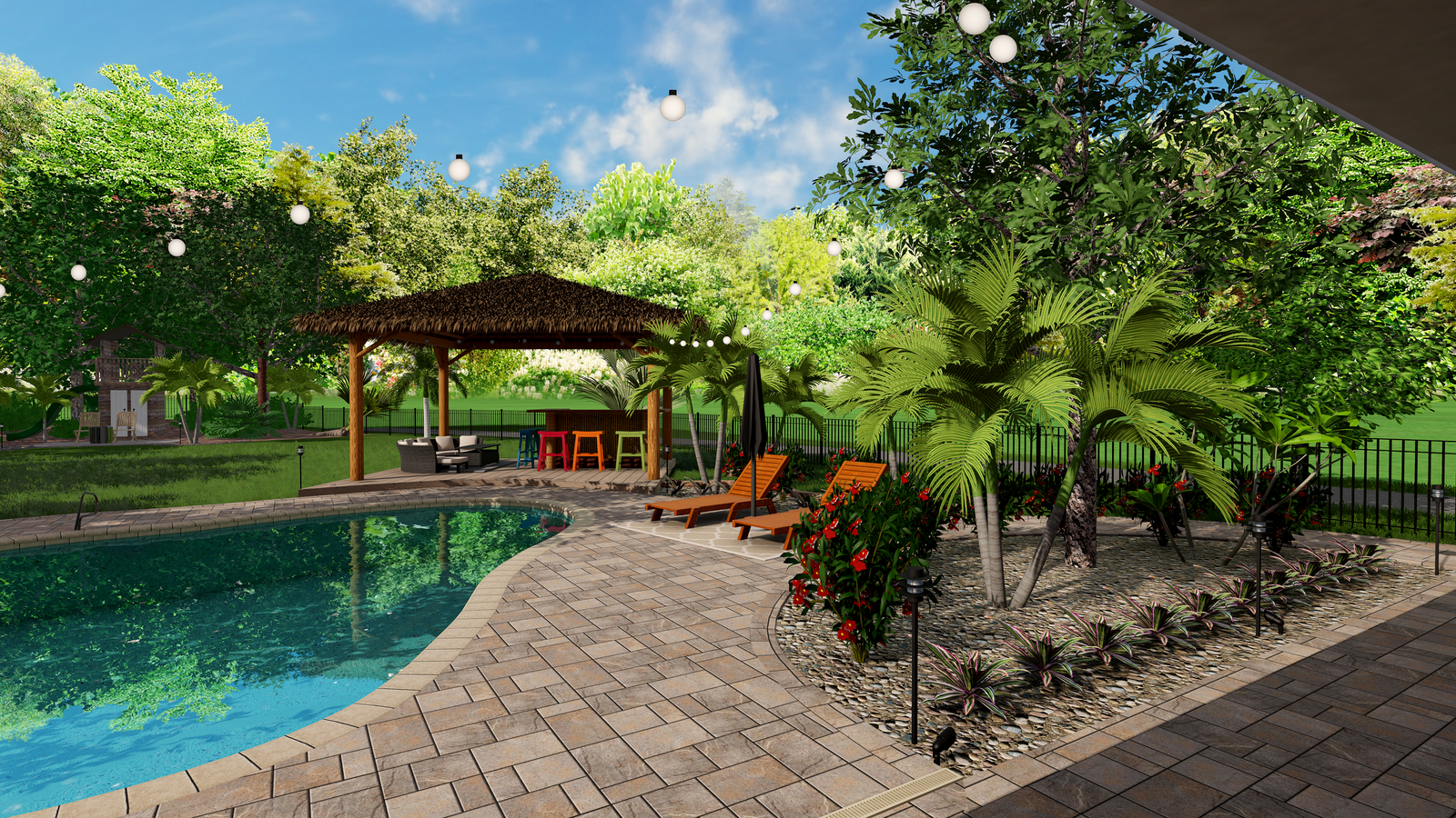 A realistic TSL three-dimensional landscape design visualization