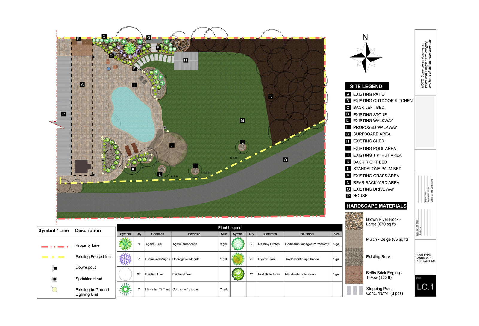 A TSL two-dimensional landscape design plan