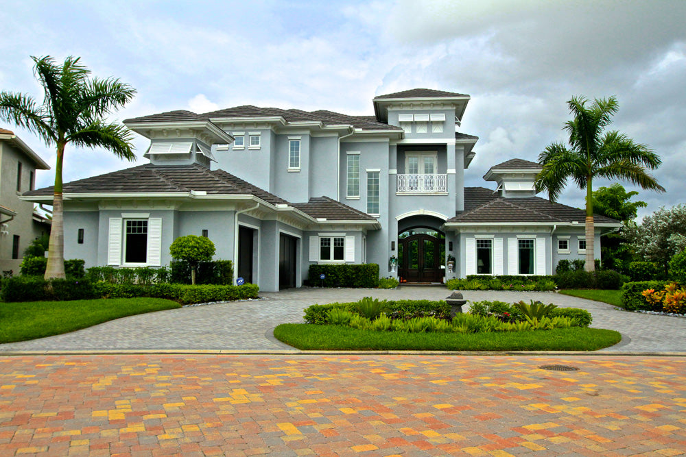 Refined residential landscape on Merritt Island, Florida