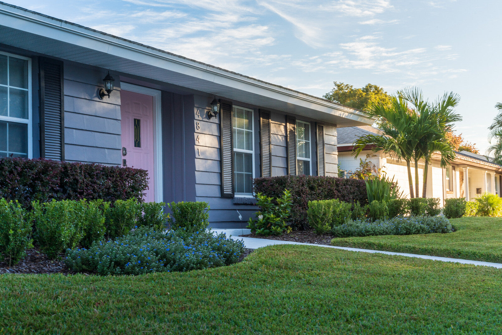 Refined residential landscape in Melbourne, Florida